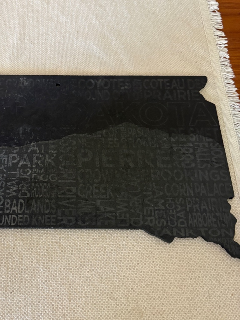 South Dakota Slate Wall Plaque - charcuterie board Badlands Hills Decor